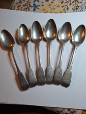 Set of 6 Georgian Sterling Silver Teaspoons – Crispin Fuller London 1776 – 115g