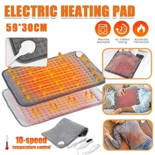 Electric Heating Pad 10 Heat Settings For Back Leg Cramps Pain Relief Warmer USA