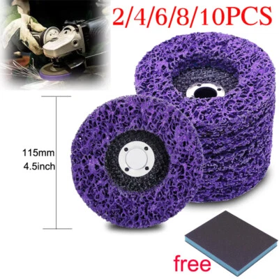 115mm Poly Strip Removal Wheel Discs Paint Rust Remove Abrasive Angle Grinder UK