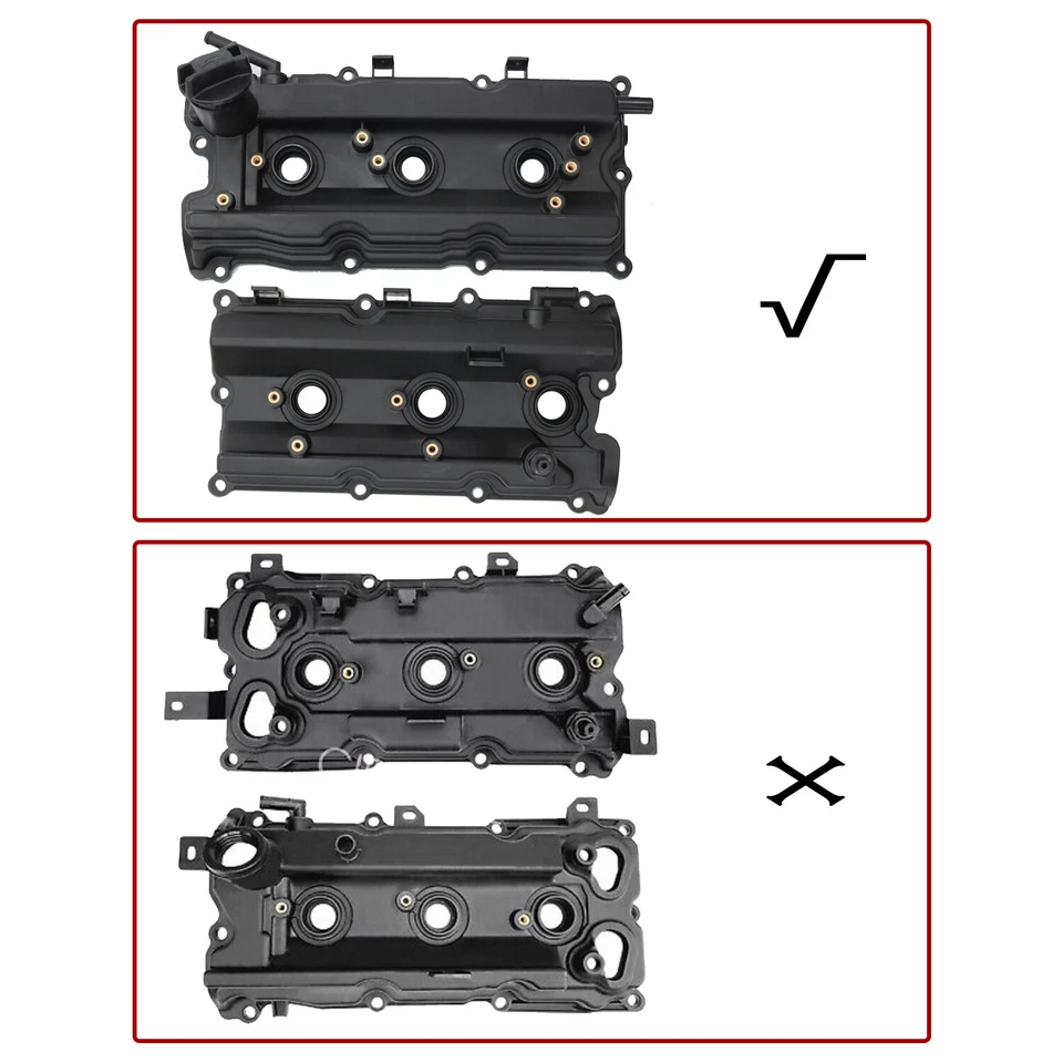 Capas de válvulas com gaxeta e parafuso e tampa para Infiniti FX35 G35 M35 Nissan 350Z VQ35DE - Imagem 2 de 4
