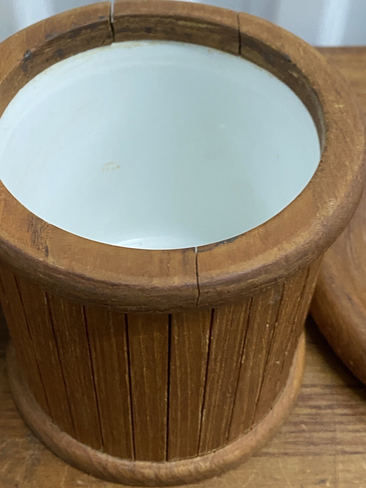 3 Vintage Mid Century Teak Kitchen Storage Containers eBay
