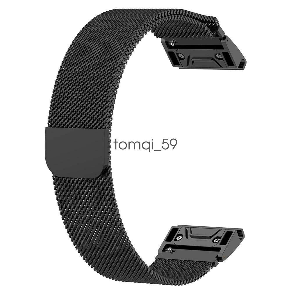 Quick-Fit Milanese Loop Bracelet For Garmin Fenix 6 6X Pro 5 5X 7 7X Watch Band