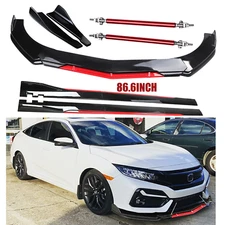 Front Bumper Lip Splitter Spoiler 86.6Side Skirt For Honda Accord Body Kit