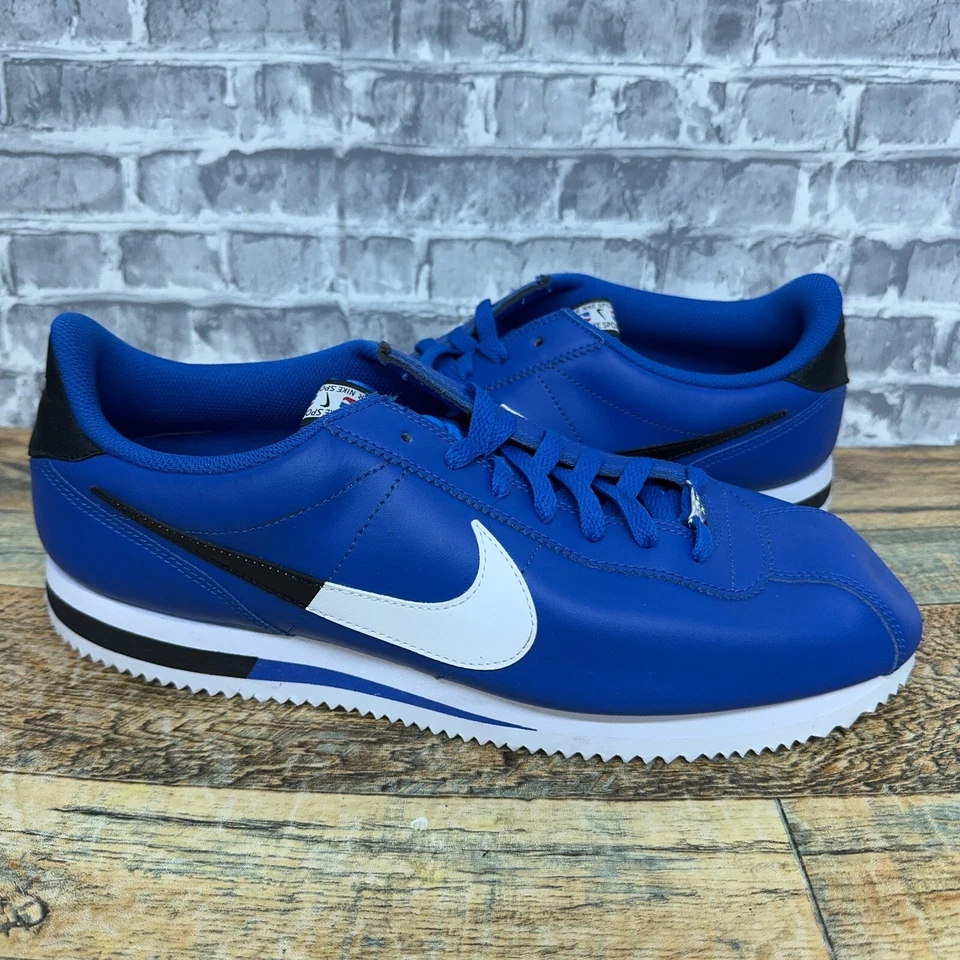 Nike Cortez NBA SE BlueWhite Black Running Shoes CI1047-400 Mens Size 14 Rare - Image 2 of 4