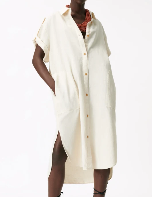 Zara beige top shirt dress