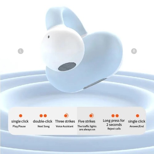 Audifonos Ear Clip Bluetooth 5.3 Inalambricos Auriculares Sport Conductores Oseo - Picture 8 of 20