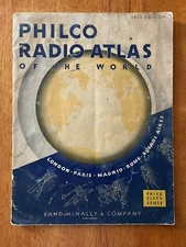 Original Philco Radio Atlas of the World Book- 1935 Edition Rand McNally