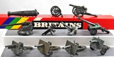 Various Vintage BRITAINS MILITARY ARMY GUNS For Repair or WAR DIORAMA Display