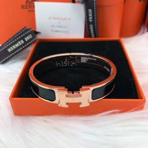 Bnib 2017 Hermes Clic Clac Enamel Bangle H Bracelet Black Rose Gold Image Is Loading Bnib 2017 Hermes Clic Clac Enamel Bangle H