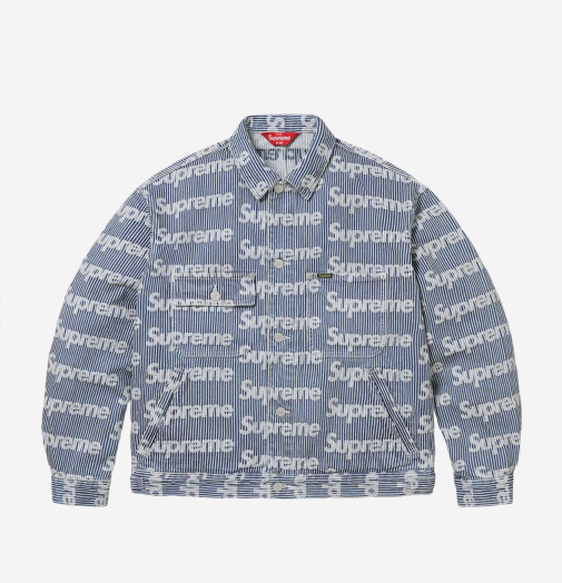 Supreme Denim Chore Trucker Jacket Stripe - 24SS | eBay