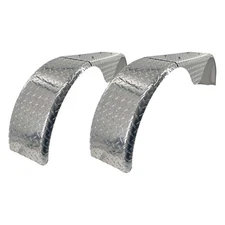 (2) Boat Trailer Tandem Axle Fenders Adjustable Aluminum Diamond Plate Teardrop