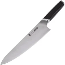 Coolhand Fixed-Blade Chef's Knife 8" Stainless Steel Blade Ebony Wood Handle