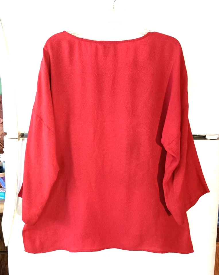 TOP TÚNICA MUJER CITRON SANTA MONICA MULTICOLOR MANGA 3/4 100% SEDA TALLA L Foto 4 de 4