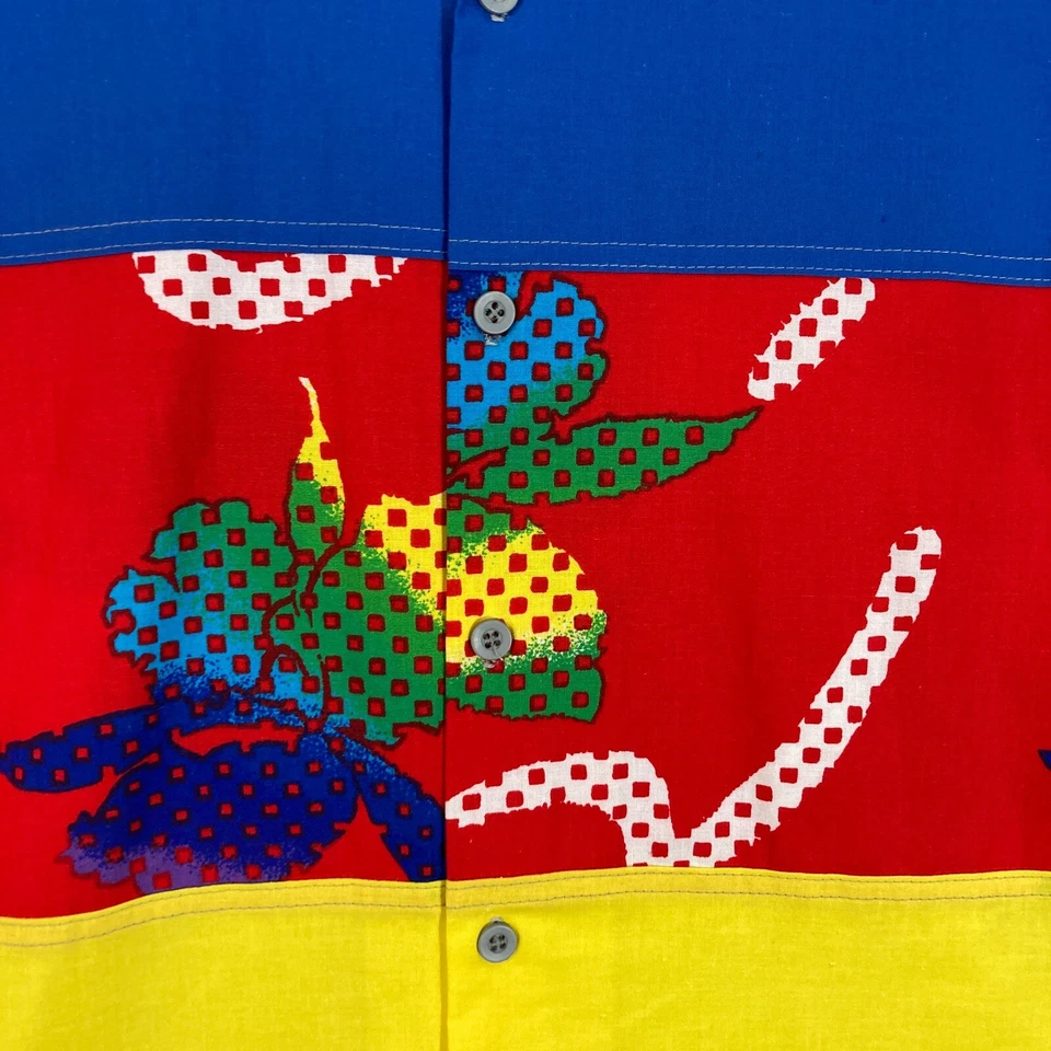 Camisa Top Vintage Años 80 90 Colorblock Mujer S Bloque de Color Geométrico Niños 16/18 L Foto 2 de 4
