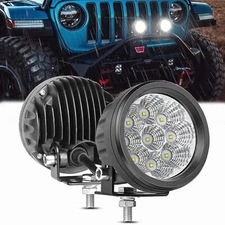 3.5 Inch Round LED Pods with wiring harness Fog Lights Ditch Pods For Jeep Truck