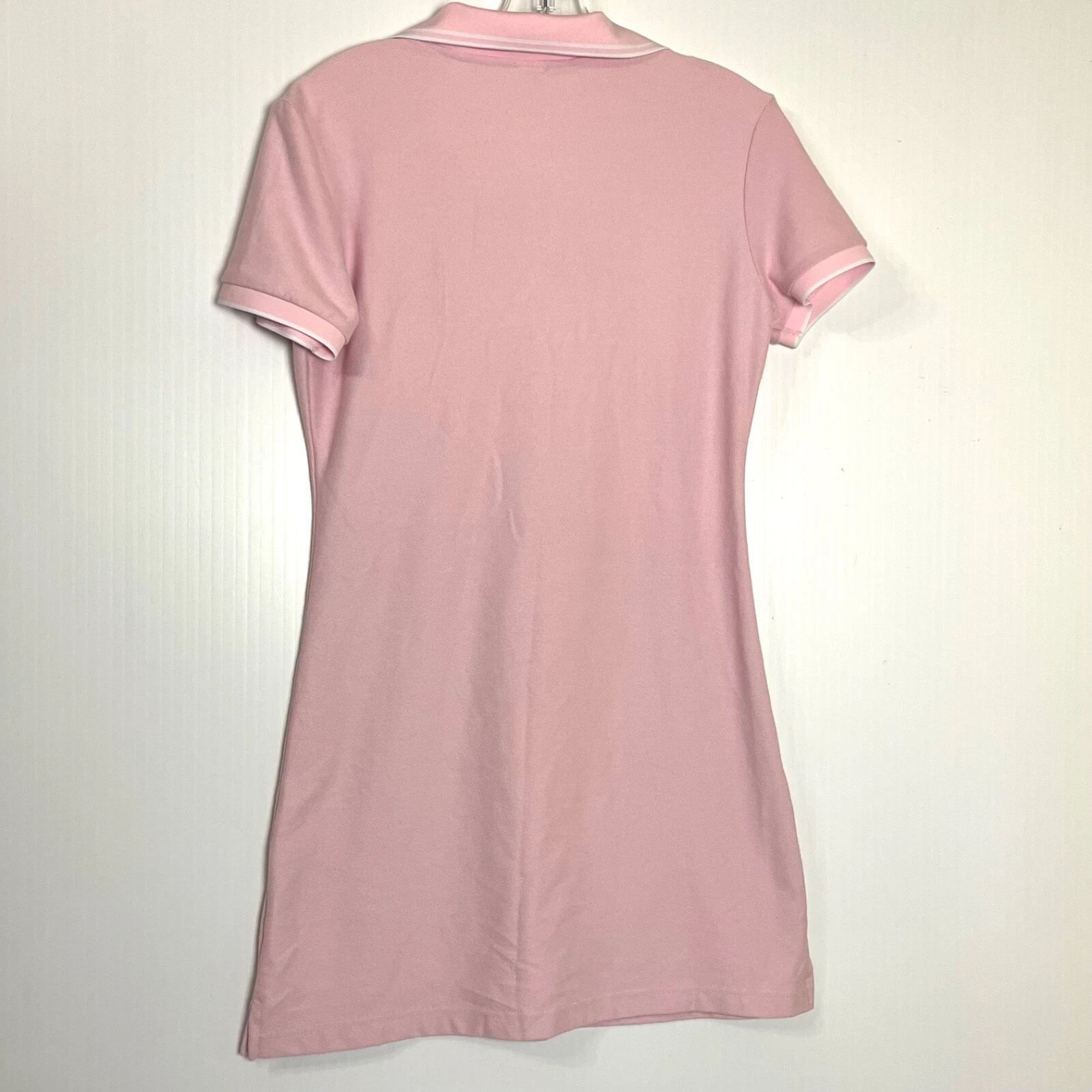 UNDERCOVER VICTORIA’S SECRET Rosa Fitted Polo Mini Abito Stile Sm Y2K Tennis Preppy Sportivo