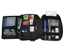 Diabetic  Deluxe Diabetic Carrying Case Organizer Black Color