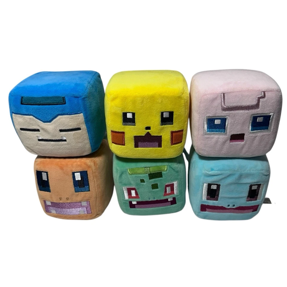 Pokemon Quest Lote De 6 Cubos Bloque Minecraft 4” Alto 4” Ancho Leer Descripción. Foto 4 de 4
