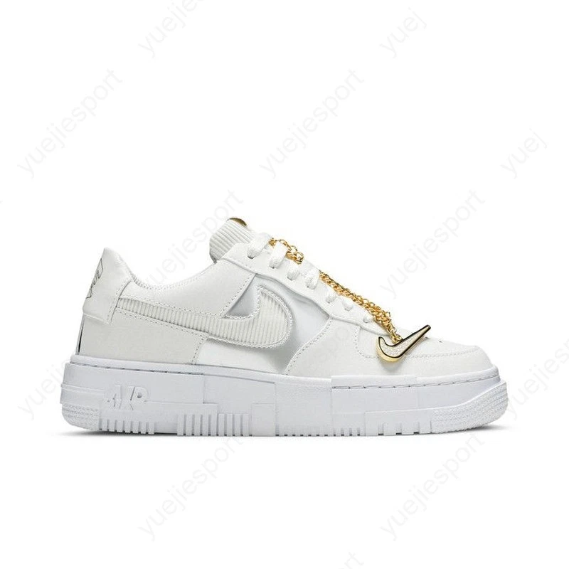Nike Air Force 1 Pixel White Gold Chain W for sale | eBay