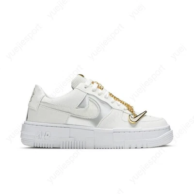 Nike Air Force 1 Pixel White Gold Chain W for sale | eBay