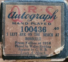 I LEFT HER ON THE BEACH AT HONOLULU (ONE STEP) EARLY QRS Player Piano Roll