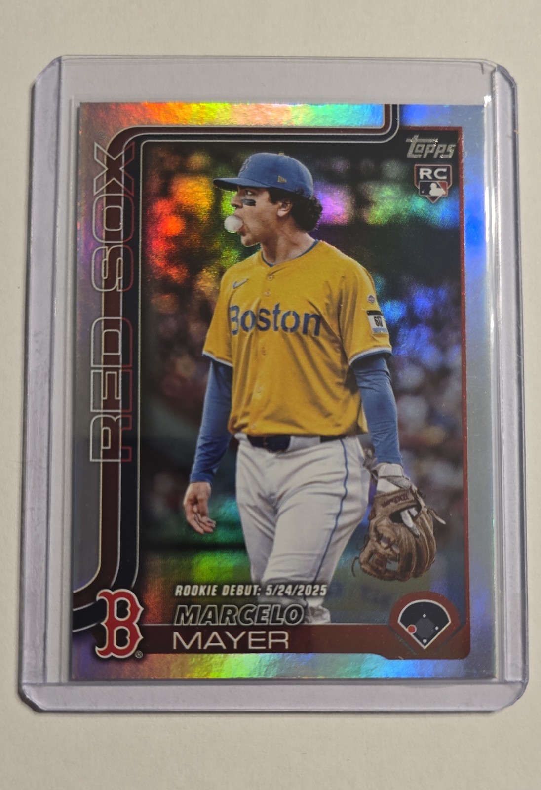 2025 Topps Update Series - Rookie Debut Marcelo Mayer #US276 Rainbow Foil (RC)