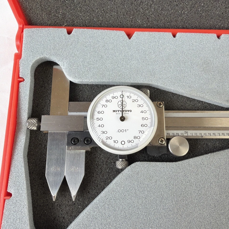 Mitutoyo Centerline Dial Caliper Precision Measuring Tool with Case - Image 2 of 4