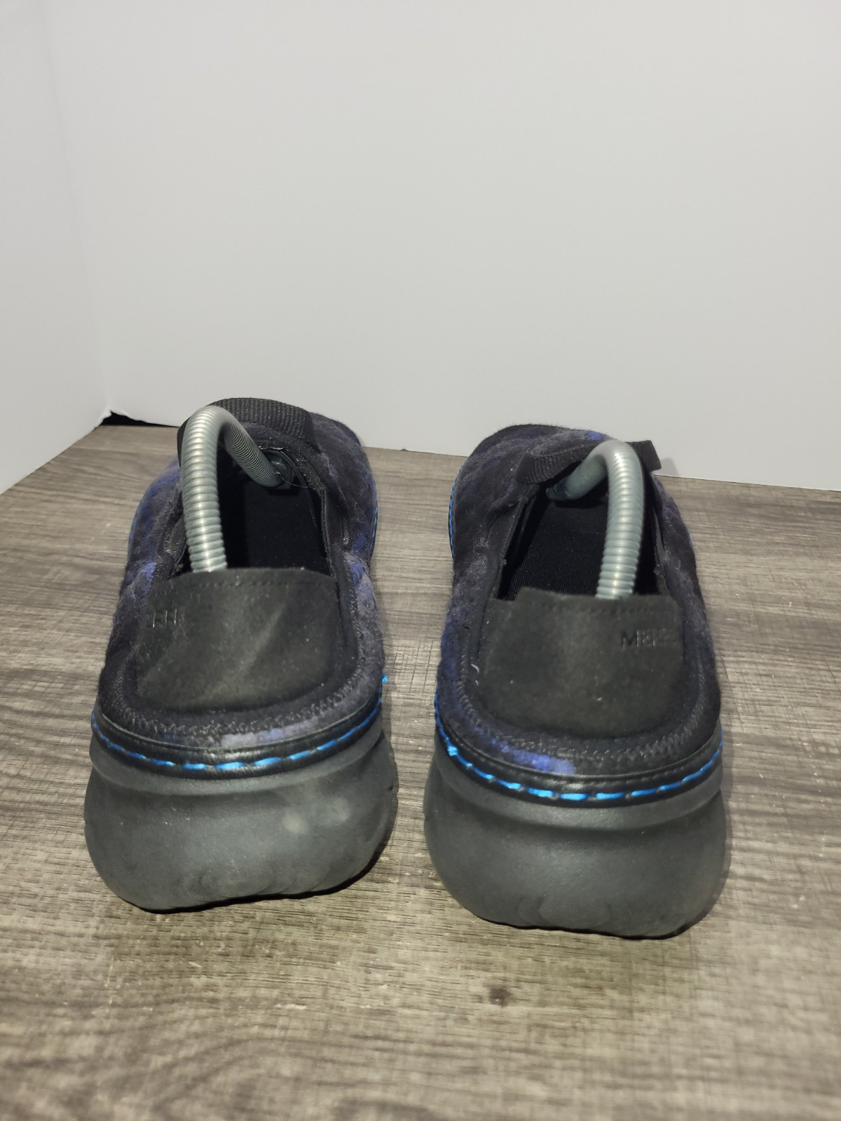 Merrell Scarpe Uomo 10 Capanna Moc Stormy Kromer Blu Plaid Trapuntate Slip on J89097