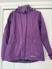 Peter Storm Raincoat Jacket Womens Size UK 10 Purple Full Zip Hooded Outdoors