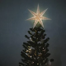 Paper Star Lantern - White Star Lampshade for Wedding, Christmas, Birthday Pa...