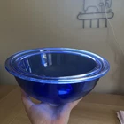 2  Pyrex Cobalt Blue Glass Stacking Mixing Bowl 1.5L #323 And 2.5L #325