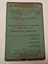 INNOCENTI LAMBRETTA 125  1955  DOCUMENTI LIBRETTO MOTOCICLO SCOOTER EPOCA