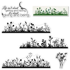 Flowers Background Clear Stamps For Card Making Leaves Clear Rubber Silicone