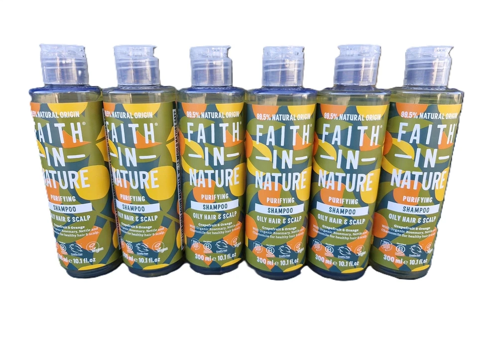 Faith in Nature Grapefruit & Orange Shampoo. Multibuy 6 x 300ml