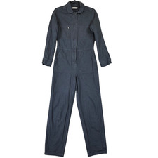 Outerknown Jumpsuit Womens XS Gray Organic Cotton Linen Long Sleeve Utility