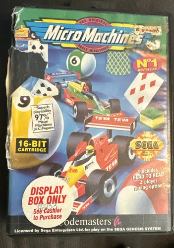Micro Machines Sega Genesis 1993 Authentic No Manual Codemasters 16 Bit