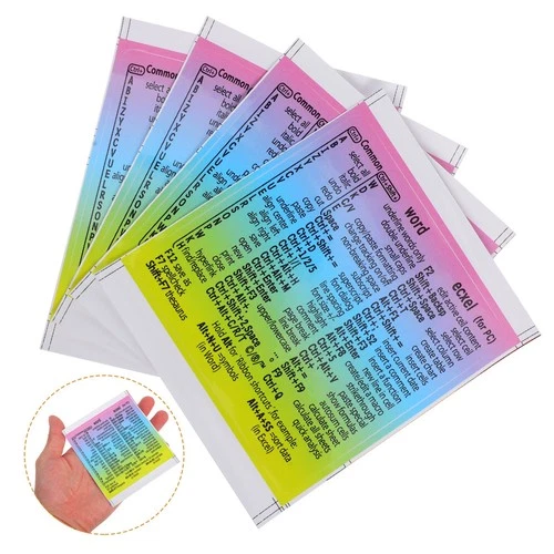 4 Sheets Stickers for Laptop Keyboard Replacement Shortcut Decals