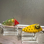 Vintage bayou boogie style lot of 2 Yellow/Black dots & Green Scale trebles — photo 1