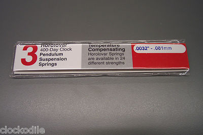 400 day Kundo Koma clock .0032'' SUSPENSION SPRING WIRES - service repair parts