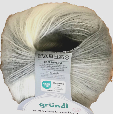 (kg/48,50 ) NEU MIRABELLA Gründl Farbverlauf 100g Fb. 1 leicht ergiebig angeraut