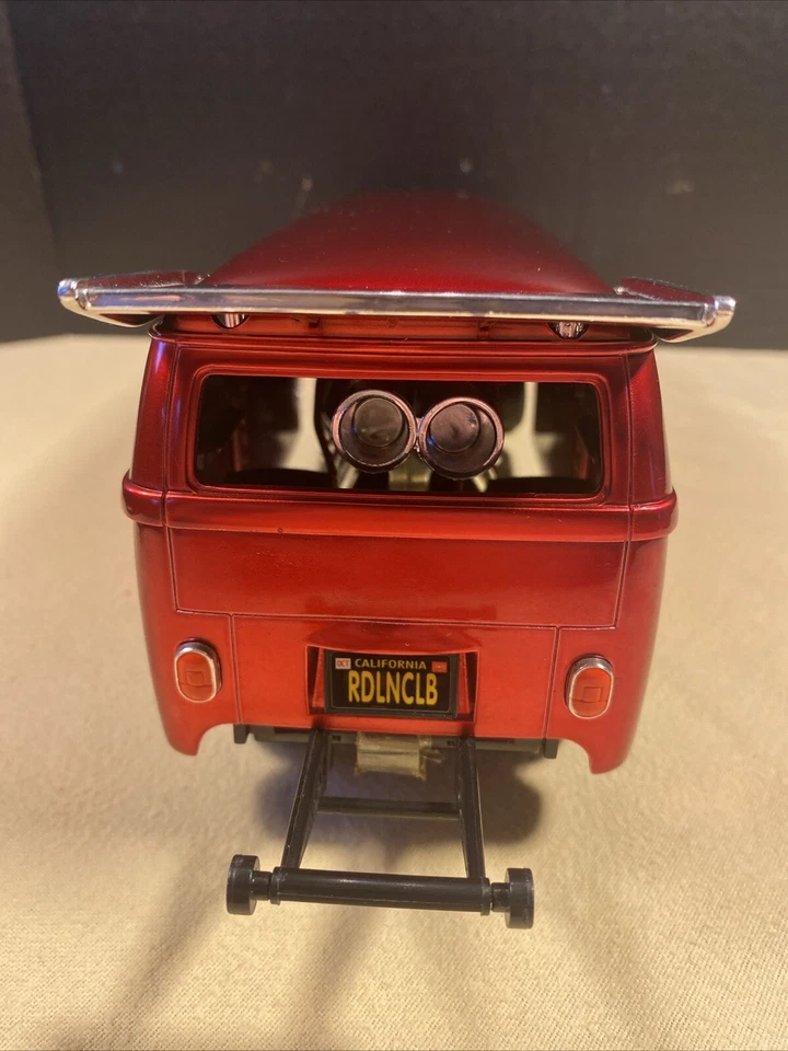 Hot Wheels Classics 2005 ~ escala 1:18 ~ autobús de arrastre VW personalizado ~ rojo ~ edición limitada Foto 4 de 4