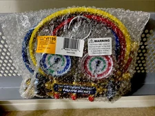 YELLOW JACKET 41195 2-Valve Manifold Red And Blue Gauges R-12,R-22,R-501 °F PSI