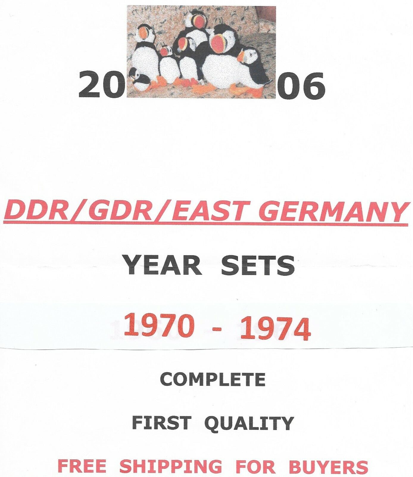 East-Germany/GDR/DDR: All stamps of 1970 - 1974 in a year set co