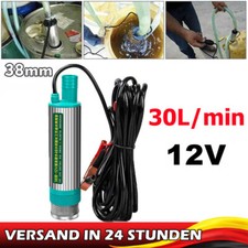Auto 12V 38mm Edelstahl Tauchpumpe Diesel Öl Pumpe Wasserpumpe Transfer 30L/Min