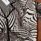 NWT Karen Millen - Mirrored Zebra Slinky Knit Lounge Shirt sz M-in original bag — photo 10