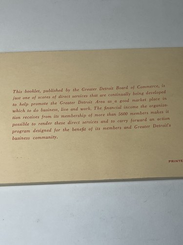 Facts & Figures About The Greater Deoit Area 1966 1967 Lee Real Estate VTG VGC - Picture 5 of 13