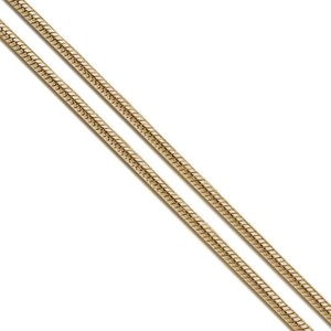 Authentic Gold Plated Snake Chain 1.9mm Solid Flexible Round Necklace
