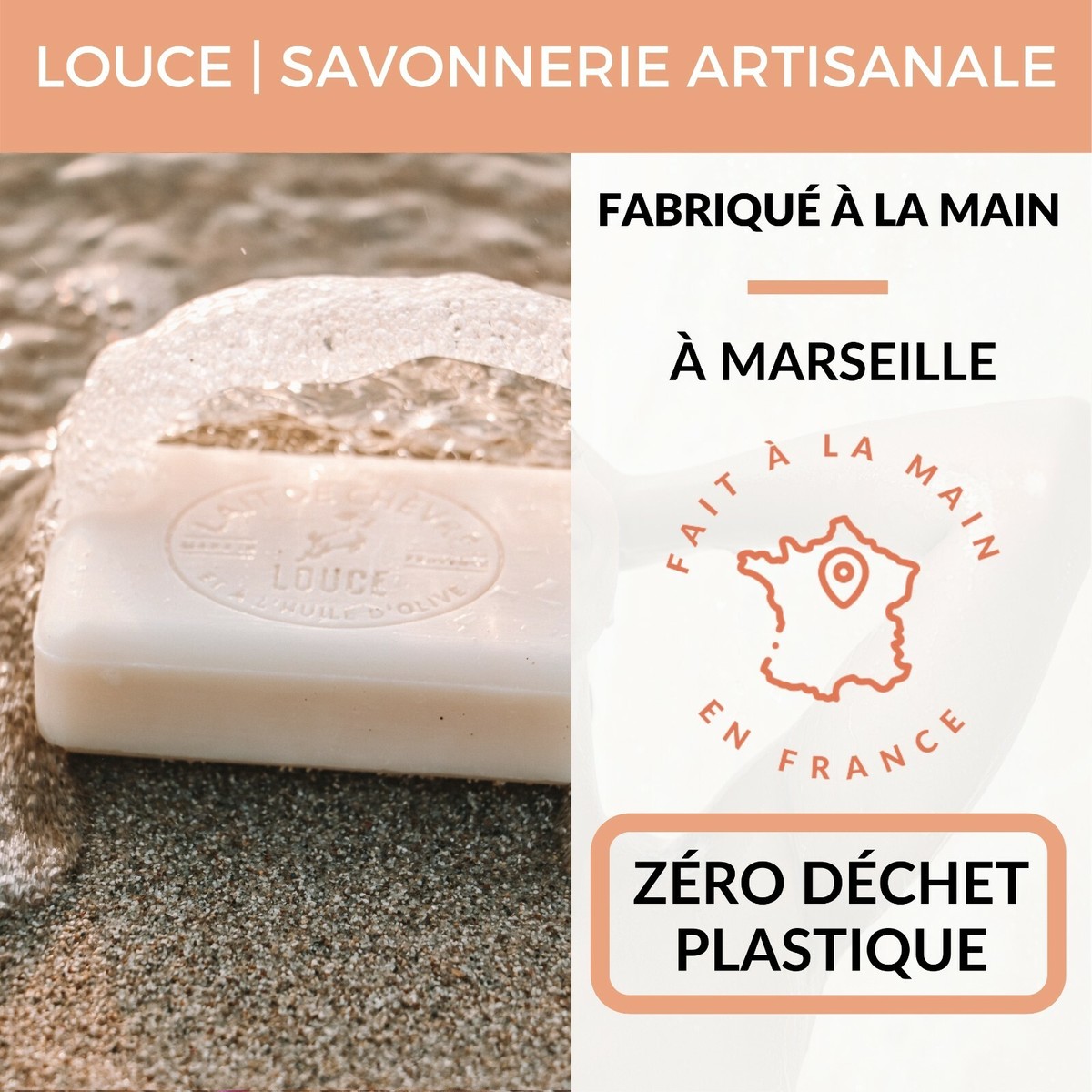 Savon Au Lait De Chèvre Louce - Hydratant, Pour Acné, Eczéma, Psoriasis - 120-480g - Neuf Fabriqué En France