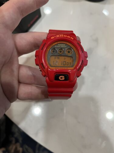 Casio G-Shock Crazy Colors Red Orange DW-6900CB (3230) New Battery, w/Tin - Picture 1 of 6