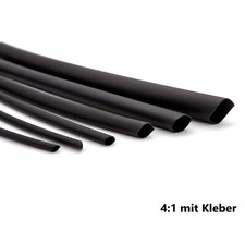 Schrumpfschlauch I  SCHWARZ I 4:1 mit  Kleber...